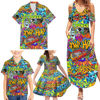 Hip Hop Graffiti Art Family Matching Summer Maxi Dress and Hawaiian Shirt Black Power - Wonder Print Shop