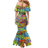Hip Hop Graffiti Art Mermaid Dress Black Power - Wonder Print Shop