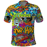 Hip Hop Graffiti Art Polo Shirt Black Power - Wonder Print Shop