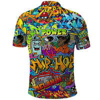 Hip Hop Graffiti Art Polo Shirt Black Power - Wonder Print Shop