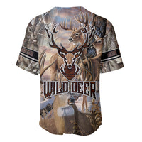 Wild Deer Hunting Baseball Jersey Realtree Buck and Doe - Wonder Print Shop
