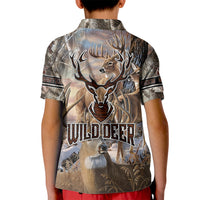 Wild Deer Hunting Kid Polo Shirt Realtree Buck and Doe - Wonder Print Shop