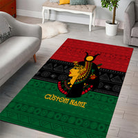 Personalized Queen In Pan-African Colors Area Rug Egyptian Beautiful Goddess - Wonder Print Shop