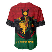 Personalized Queen In Pan-African Colors Baseball Jersey Egyptian Beautiful Goddess - Wonder Print Shop