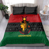 Personalized Queen In Pan-African Colors Bedding Set Egyptian Beautiful Goddess - Wonder Print Shop