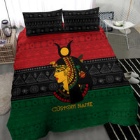 Personalized Queen In Pan-African Colors Bedding Set Egyptian Beautiful Goddess - Wonder Print Shop