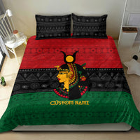 Personalized Queen In Pan-African Colors Bedding Set Egyptian Beautiful Goddess - Wonder Print Shop