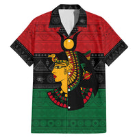 Personalized Queen In Pan-African Colors Family Matching Mermaid Dress and Hawaiian Shirt Egyptian Beautiful Goddess - Wonder Print Shop