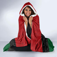 Personalized Queen In Pan-African Colors Hooded Blanket Egyptian Beautiful Goddess