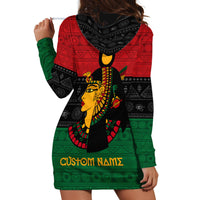 Personalized Queen In Pan-African Colors Hoodie Dress Egyptian Beautiful Goddess - Wonder Print Shop
