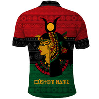 Personalized Queen In Pan-African Colors Polo Shirt Egyptian Beautiful Goddess - Wonder Print Shop
