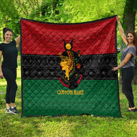 Personalized Queen In Pan-African Colors Quilt Egyptian Beautiful Goddess - Wonder Print Shop