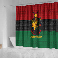 Personalized Queen In Pan-African Colors Shower Curtain Egyptian Beautiful Goddess