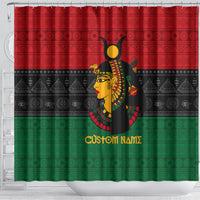 Personalized Queen In Pan-African Colors Shower Curtain Egyptian Beautiful Goddess