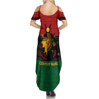 Personalized Queen In Pan-African Colors Summer Maxi Dress Egyptian Beautiful Goddess - Wonder Print Shop