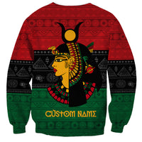 Personalized Queen In Pan-African Colors Sweatshirt Egyptian Beautiful Goddess - Wonder Print Shop