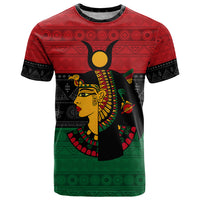 Personalized Queen In Pan-African Colors T Shirt Egyptian Beautiful Goddess - Wonder Print Shop