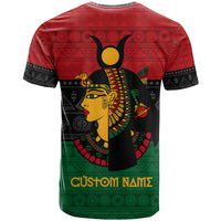 Personalized Queen In Pan-African Colors T Shirt Egyptian Beautiful Goddess - Wonder Print Shop