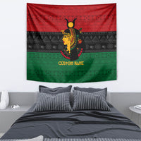 Personalized Queen In Pan-African Colors Tapestry Egyptian Beautiful Goddess - Wonder Print Shop