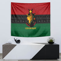 Personalized Queen In Pan-African Colors Tapestry Egyptian Beautiful Goddess - Wonder Print Shop