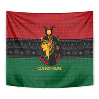 Personalized Queen In Pan-African Colors Tapestry Egyptian Beautiful Goddess - Wonder Print Shop