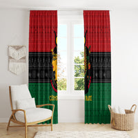 Personalized Queen In Pan-African Colors Window Curtain Egyptian Beautiful Goddess - Wonder Print Shop