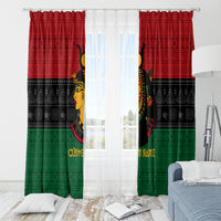 Personalized Queen In Pan-African Colors Window Curtain Egyptian Beautiful Goddess - Wonder Print Shop