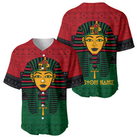 Personalized Pharaoh In Pan-African Colors Baseball Jersey Ancient Egypt - Wonder Print Shop