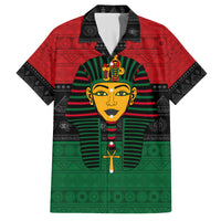 Personalized Pharaoh In Pan-African Colors Family Matching Long Sleeve Bodycon Dress and Hawaiian Shirt Ancient Egypt - Wonder Print Shop