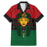 Personalized Pharaoh In Pan-African Colors Family Matching Mermaid Dress and Hawaiian Shirt Ancient Egypt - Wonder Print Shop
