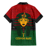 Personalized Pharaoh In Pan-African Colors Family Matching Mermaid Dress and Hawaiian Shirt Ancient Egypt - Wonder Print Shop