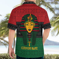 Personalized Pharaoh In Pan-African Colors Hawaiian Shirt Ancient Egypt - Wonder Print Shop
