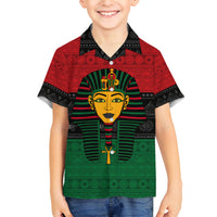 Personalized Pharaoh In Pan-African Colors Kid Hawaiian Shirt Ancient Egypt - Wonder Print Shop