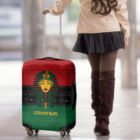 Personalized Pharaoh In Pan-African Colors Luggage Cover Ancient Egypt - Wonder Print Shop