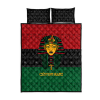 Personalized Pharaoh In Pan-African Colors Quilt Bed Set Ancient Egypt - Wonder Print Shop