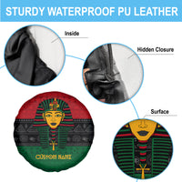Personalized Pharaoh In Pan-African Colors Spare Tire Cover Ancient Egypt - Wonder Print Shop