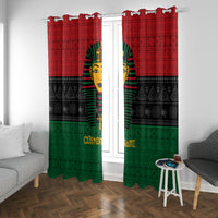 Personalized Pharaoh In Pan-African Colors Window Curtain Ancient Egypt - Wonder Print Shop