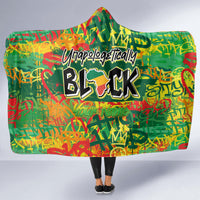 Personalized Colorful African Unapologetically Black Hooded Blanket