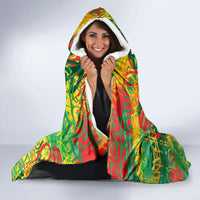 Personalized Colorful African Unapologetically Black Hooded Blanket