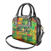 Personalized Colorful African Unapologetically Black Shoulder Handbag