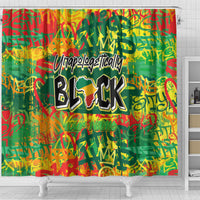 Personalized Colorful African Unapologetically Black Shower Curtain