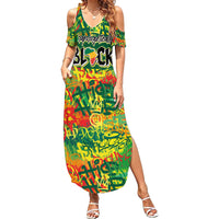 Personalized Colorful African Unapologetically Black Summer Maxi Dress - Wonder Print Shop