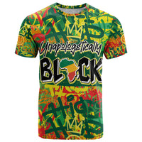 Personalized Colorful African Unapologetically Black T Shirt - Wonder Print Shop