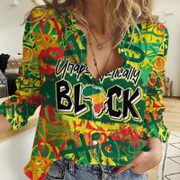 Personalized Colorful African Unapologetically Black Women Casual Shirt - Wonder Print Shop