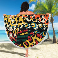 Africa Animal Pattern Beach Blanket - Wonder Print Shop