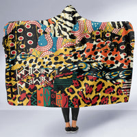 Africa Animal Pattern Hooded Blanket
