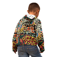 Africa Animal Pattern Kid Hoodie - Wonder Print Shop