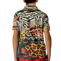 Africa Animal Pattern Kid Polo Shirt - Wonder Print Shop
