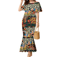 Africa Animal Pattern Mermaid Dress - Wonder Print Shop