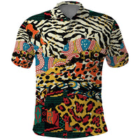 Africa Animal Pattern Polo Shirt - Wonder Print Shop
